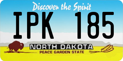 ND license plate IPK185