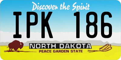ND license plate IPK186