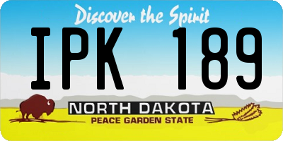 ND license plate IPK189