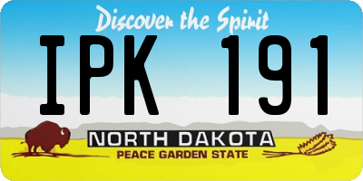 ND license plate IPK191