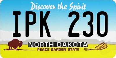 ND license plate IPK230