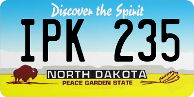 ND license plate IPK235