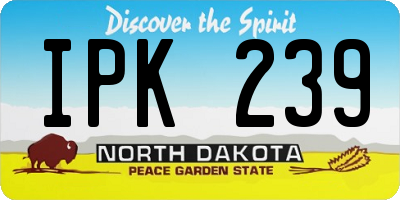 ND license plate IPK239