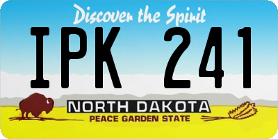 ND license plate IPK241