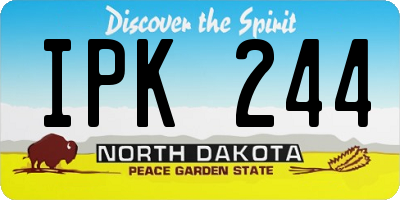 ND license plate IPK244