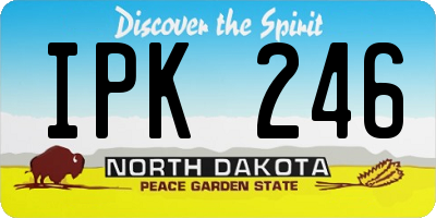 ND license plate IPK246