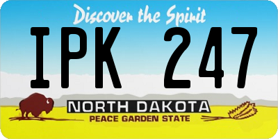 ND license plate IPK247