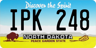 ND license plate IPK248
