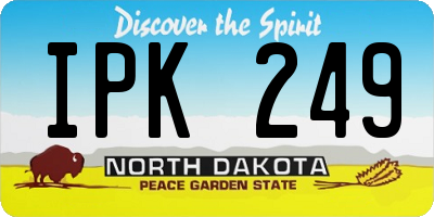 ND license plate IPK249
