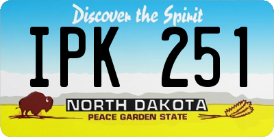 ND license plate IPK251