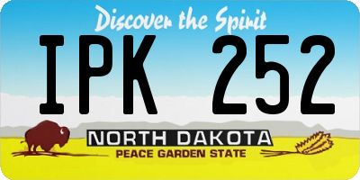 ND license plate IPK252