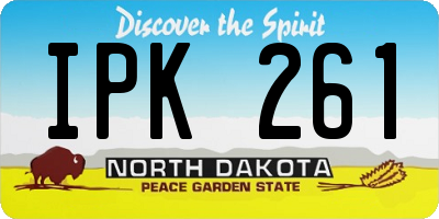 ND license plate IPK261
