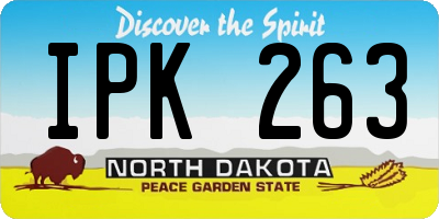 ND license plate IPK263