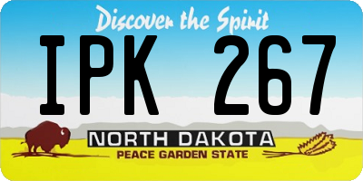 ND license plate IPK267