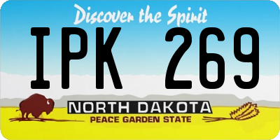 ND license plate IPK269
