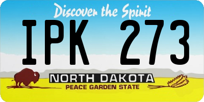 ND license plate IPK273