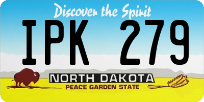 ND license plate IPK279