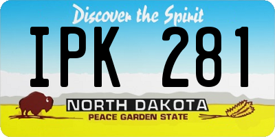 ND license plate IPK281