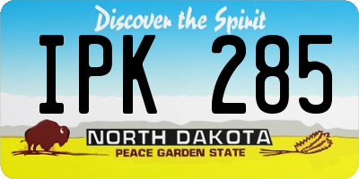 ND license plate IPK285