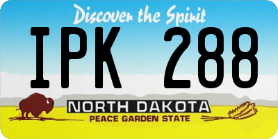 ND license plate IPK288