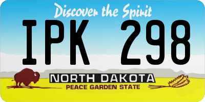 ND license plate IPK298