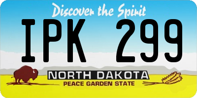 ND license plate IPK299