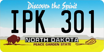 ND license plate IPK301