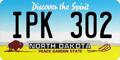 ND license plate IPK302