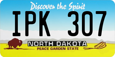 ND license plate IPK307