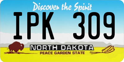 ND license plate IPK309