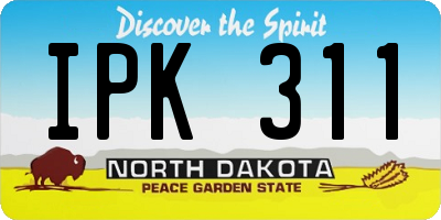 ND license plate IPK311