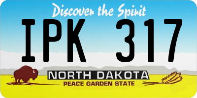 ND license plate IPK317