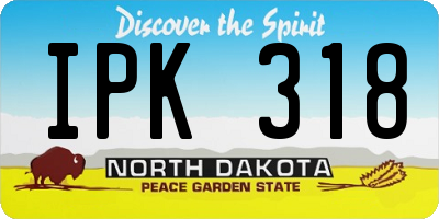 ND license plate IPK318