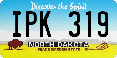ND license plate IPK319