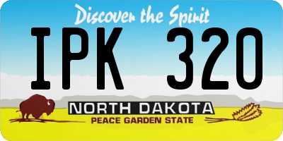 ND license plate IPK320