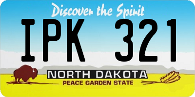 ND license plate IPK321
