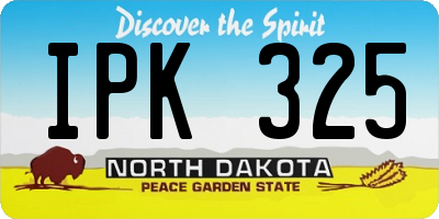 ND license plate IPK325