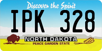 ND license plate IPK328