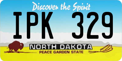 ND license plate IPK329