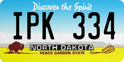 ND license plate IPK334