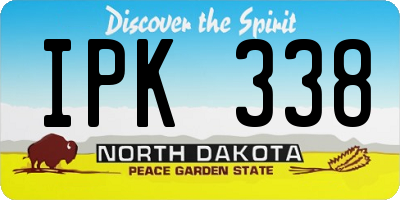 ND license plate IPK338