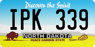 ND license plate IPK339