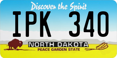 ND license plate IPK340