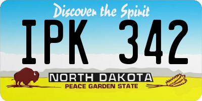 ND license plate IPK342