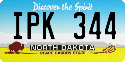 ND license plate IPK344