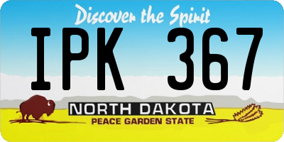 ND license plate IPK367