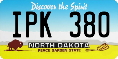 ND license plate IPK380