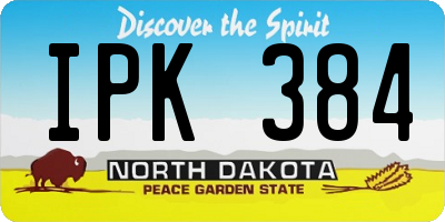 ND license plate IPK384