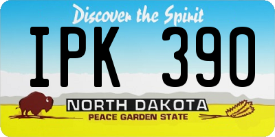 ND license plate IPK390