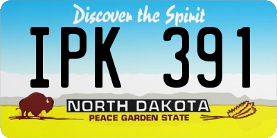ND license plate IPK391